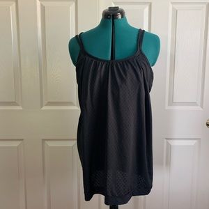 Athleta Hidden Agenda Bra Tank Solid Black 138384 Size 1X EUC